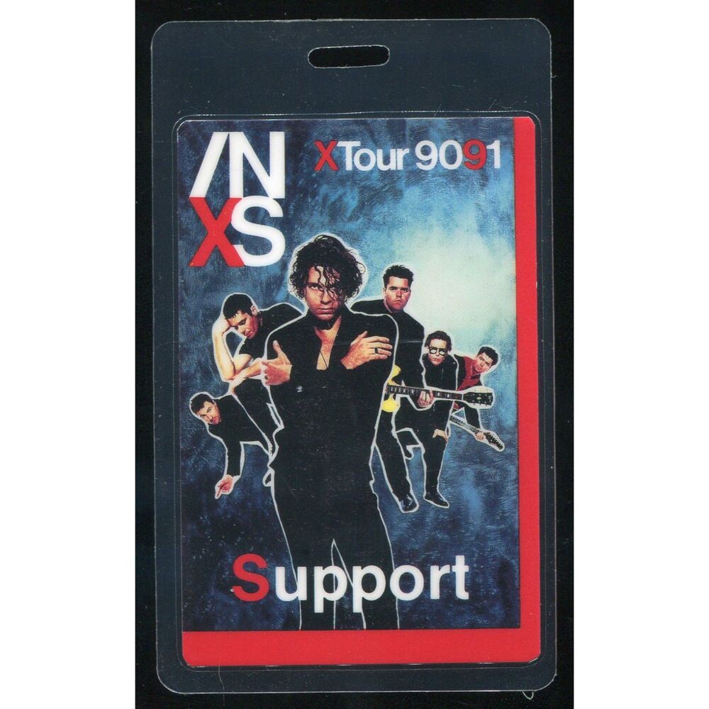 Vintage 1990 1991 INXS Concert Laminate Backstage Pass Support